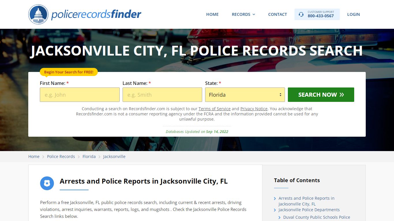 JACKSONVILLE CITY, FL POLICE RECORDS SEARCH - RecordsFinder